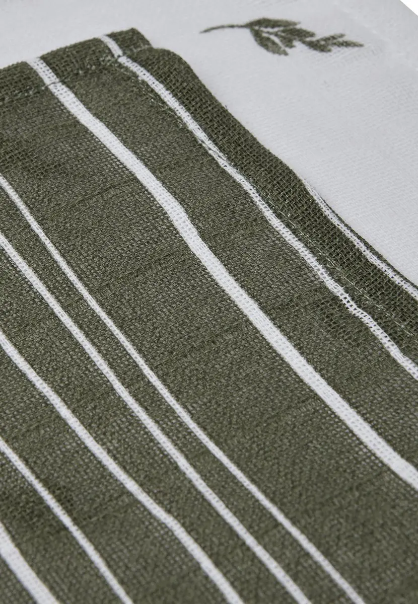 Jollein Monddoekje Hydrofiel Stripe & Olive - 2 Stuks - afbeelding 6 van 6