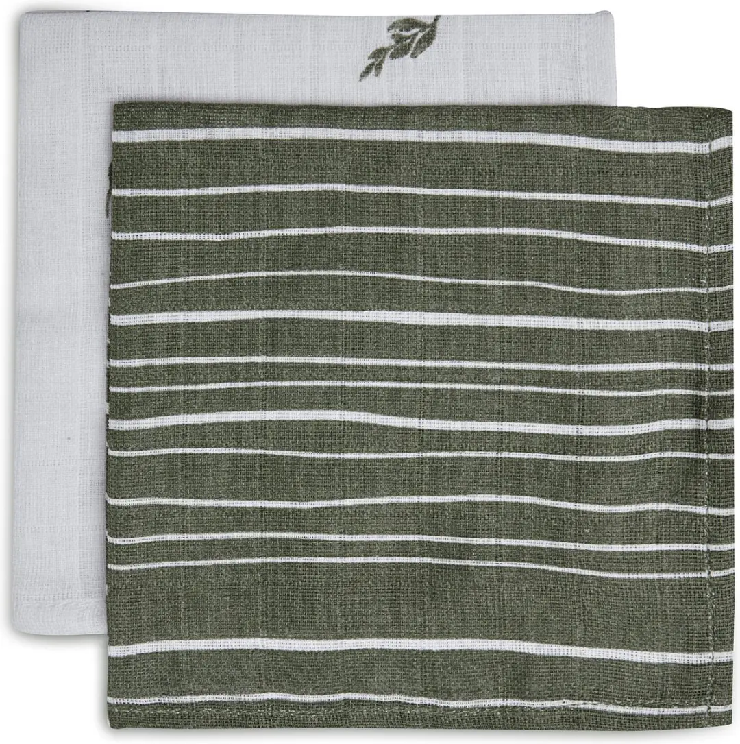 Jollein Monddoekje Hydrofiel Stripe & Olive