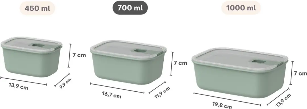 Mepal Vershouddoos EasyClip 700ml - Nordic sage - afbeelding 6 van 6