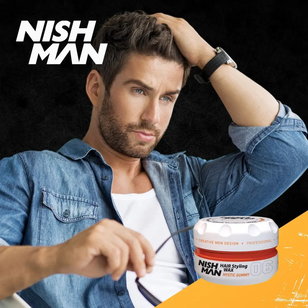 Nishman Aqua Hair Styling Wax No.06 Mystic Gummy 150ml - Sterke Hold