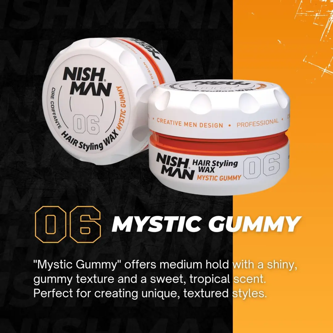 Nishman Aqua Hair Styling Wax No.06 Mystic Gummy 150ml - Sterke Hold