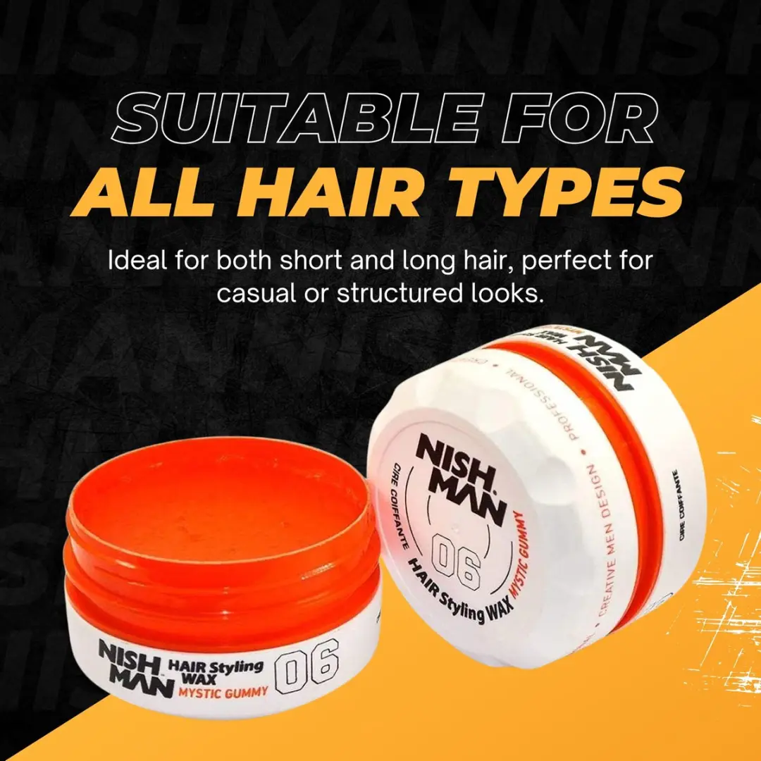 Nishman Aqua Hair Styling Wax No.06 Mystic Gummy 150ml - Sterke Hold