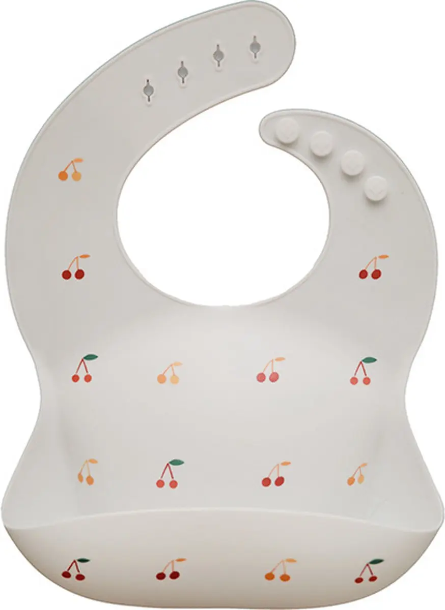Mushie Siliconen Baby Slabbetje Cherries