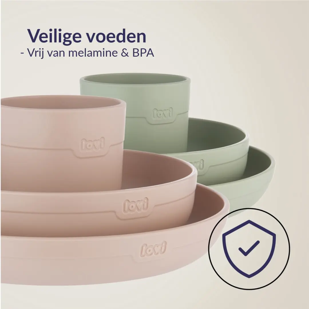 Difrax LOVI Eetset Groen - 3-delig