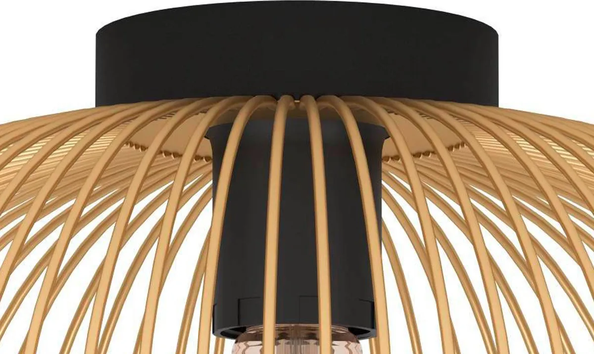 Eglo Venezuela Plafondlamp E27 - Ø38,5cm - Goud/Zwart