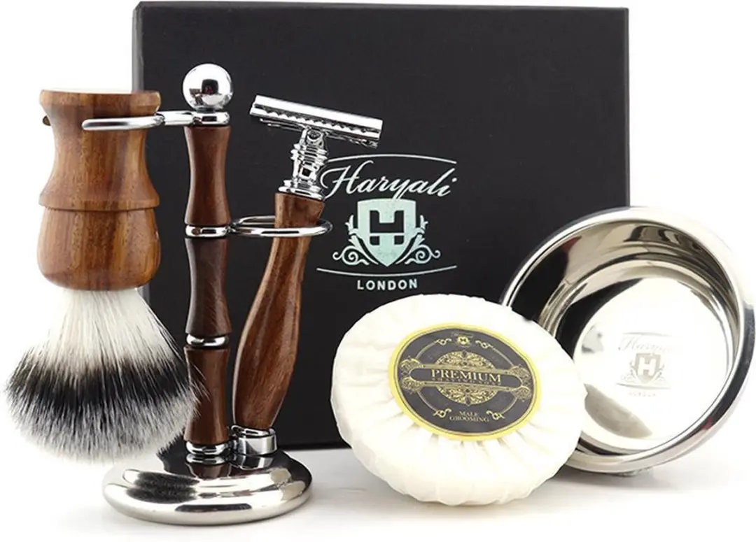 Haryali London Scheerset Hout Metaal