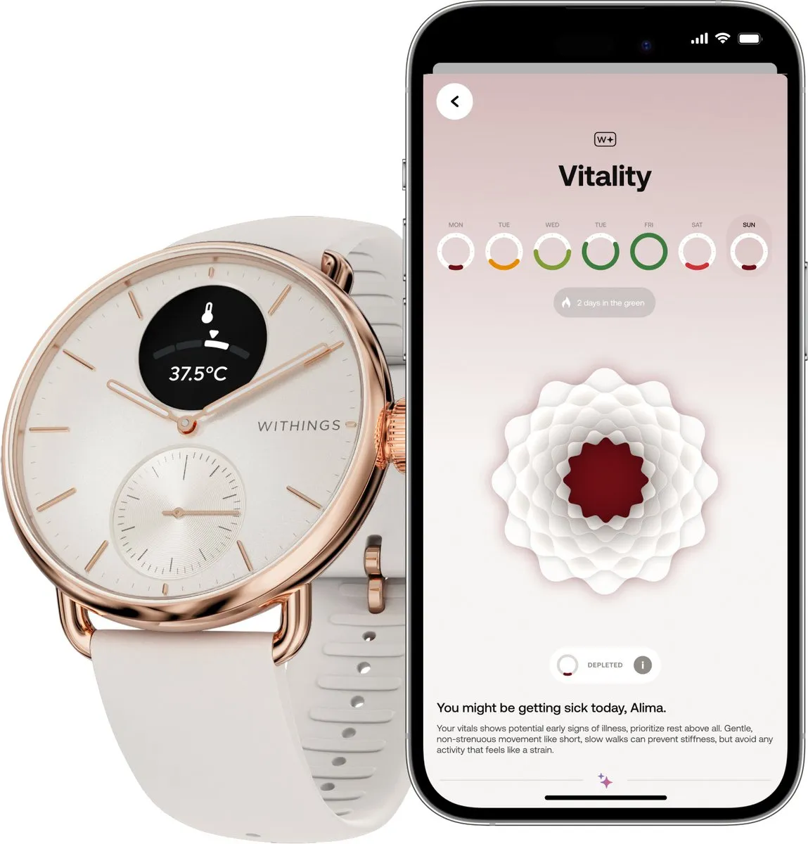 Withings ScanWatch 2 38mm Smartwatch - Roségoud