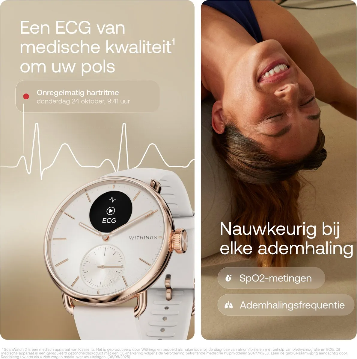 Withings ScanWatch 2 38mm Smartwatch - Roségoud