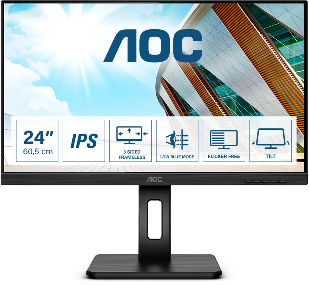AOC Q24P2Q QHD IPS Monitor 24 Inch