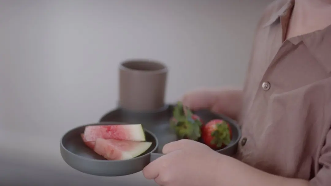 Dantoy Bioplastic Tiny Dinnertime Servies - 7-delig Olijfgroen