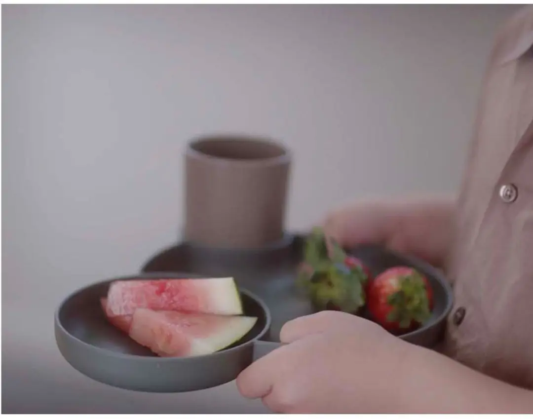 Dantoy Bioplastic Tiny Dinnertime Servies - 7-delig Olijfgroen