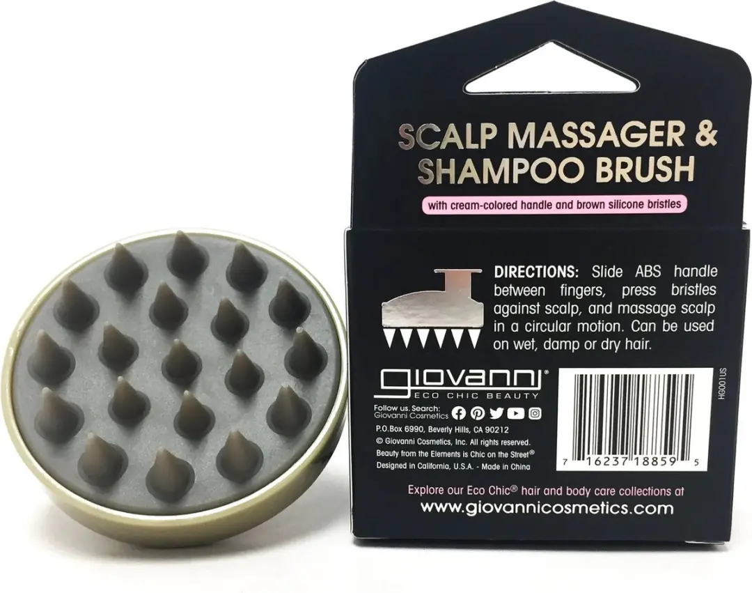 Giovanni Cosmetics Scalp Massager & Shampoo Brush - Tan