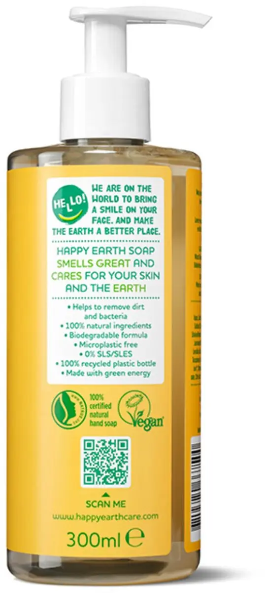 Happy Earth Handzeep Jasmine Ho Wood 300ml