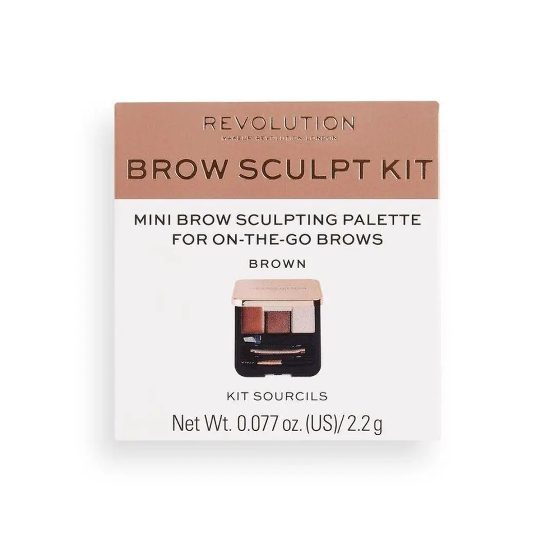 Makeup Revolution Brow Sculpt Kit Brown - 6 Stuks