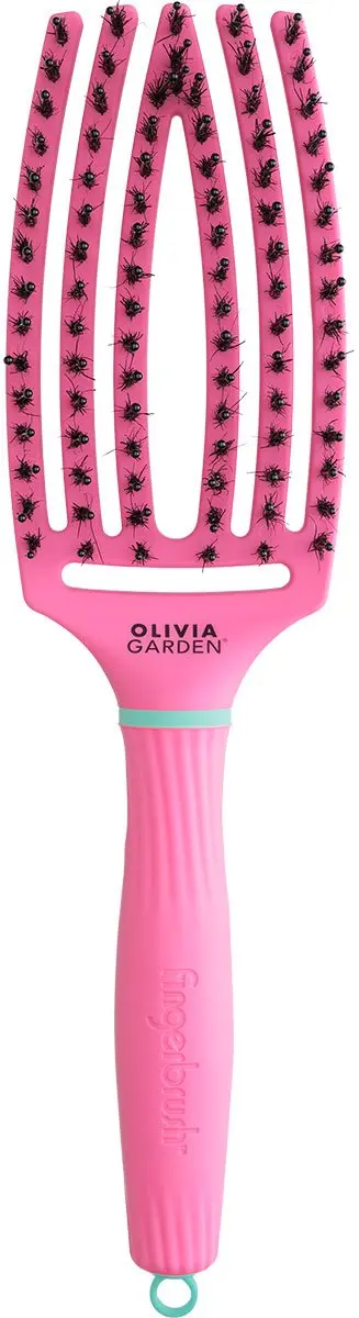 Olivia Garden FingerBrush Boar&Nylon - Roze
