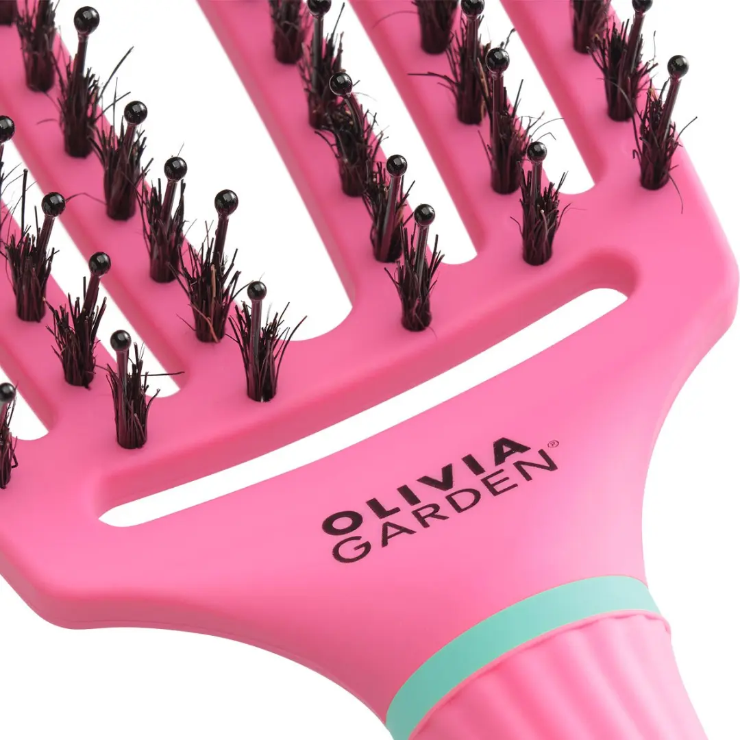 Olivia Garden FingerBrush Boar&Nylon - Roze