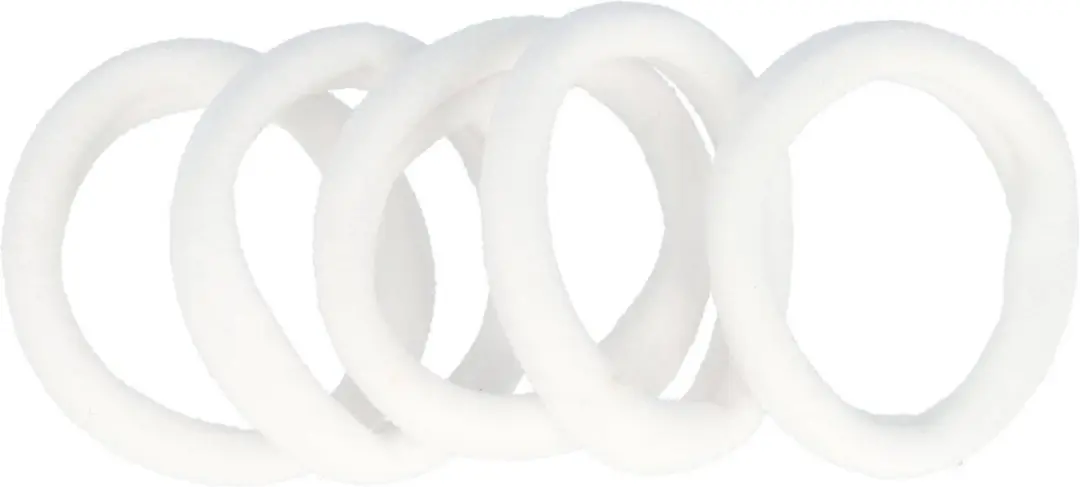 Haarsoires Basic Haarelastieken 4cm - Wit - 100 Stuks