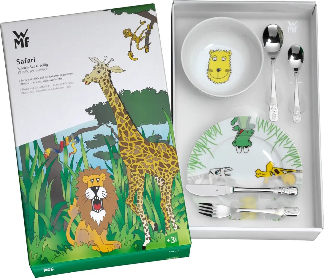 WMF Kinderservies Safari 6-delig - RVS - Zilver