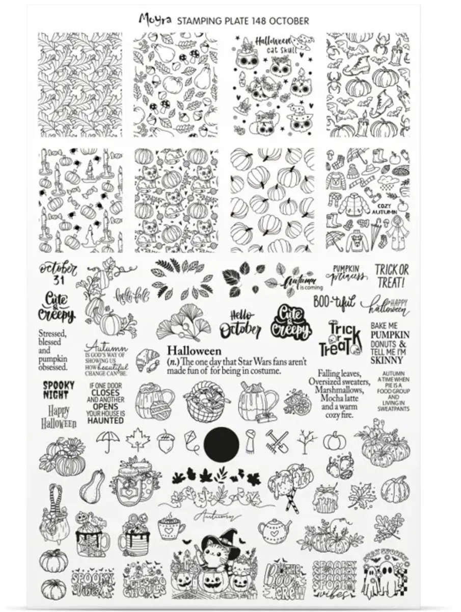 Moyra Stamping Plate 148 OCTOBER - 55g