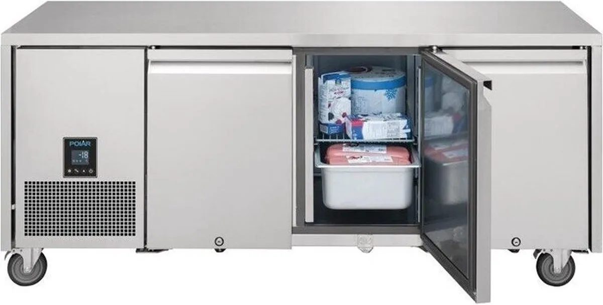 Polar U-Serie UA008 Driedeurs Vrieswerkbank 420L
