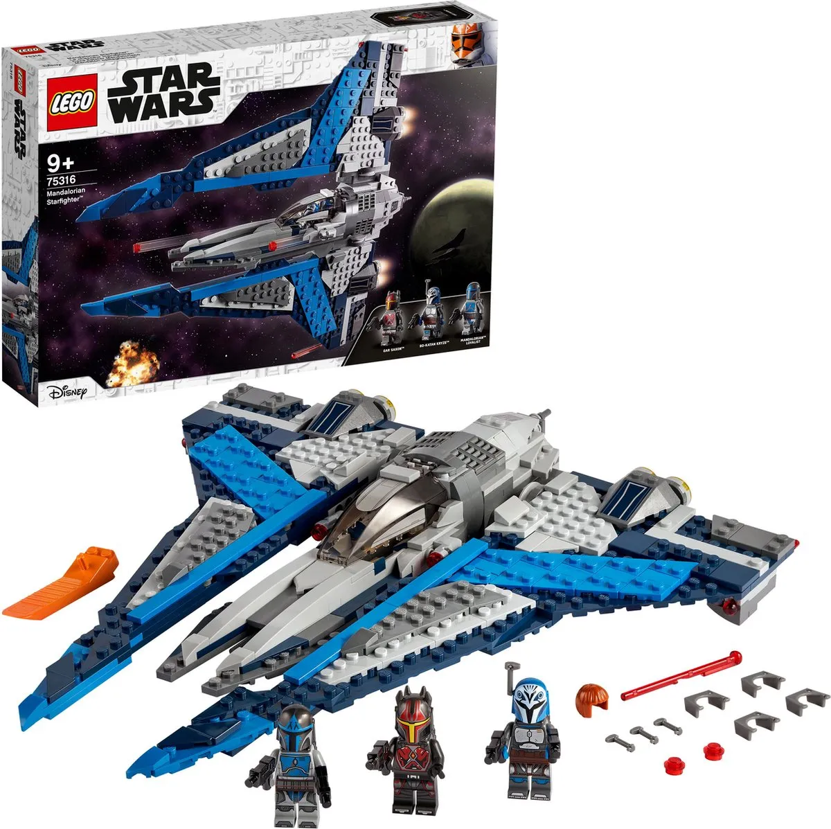 LEGO 75316 The Mandalorian Starfighter - 544 Stukken - Grijs/Blauw