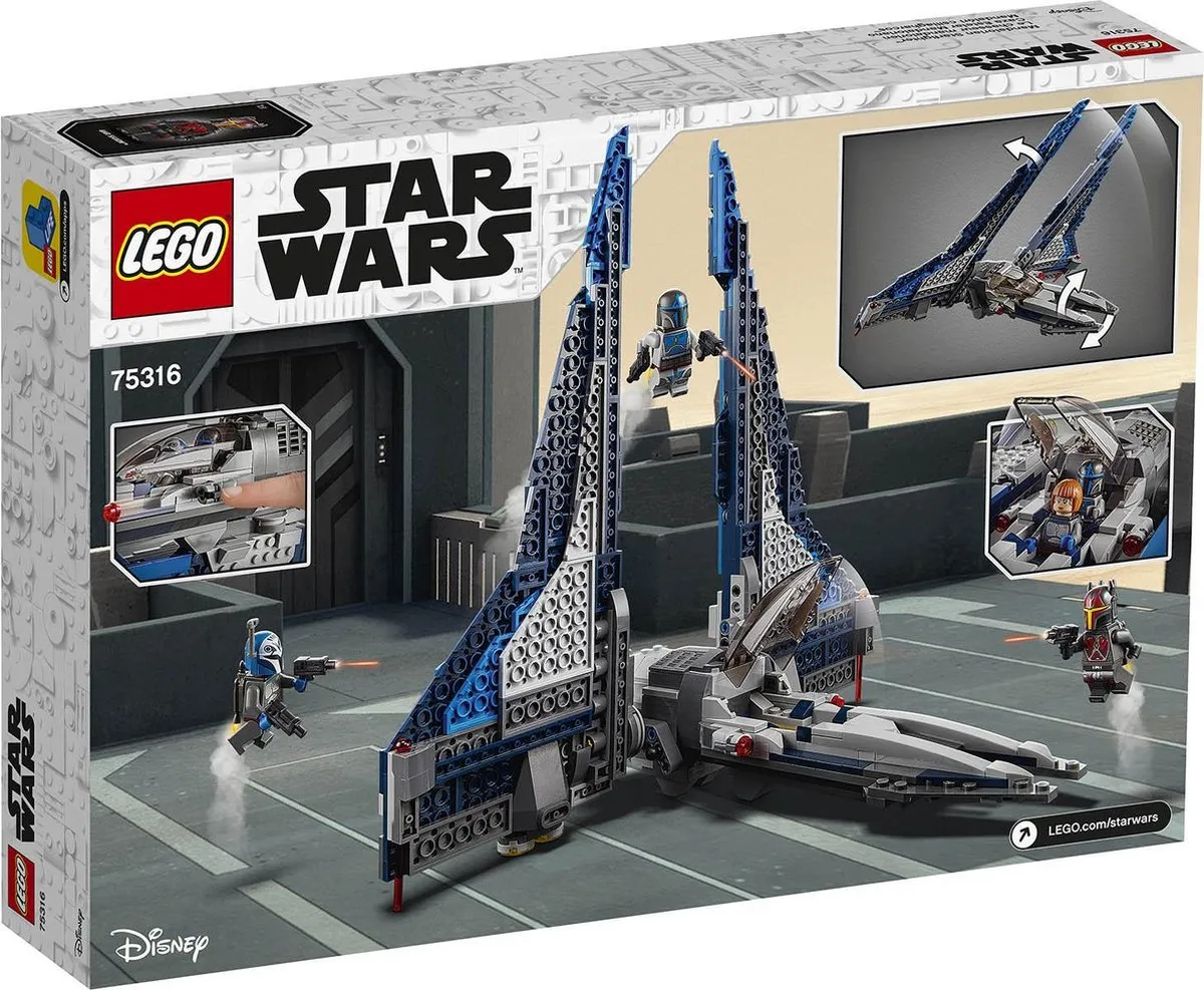 LEGO 75316 The Mandalorian Starfighter - 544 Stukken - Grijs/Blauw