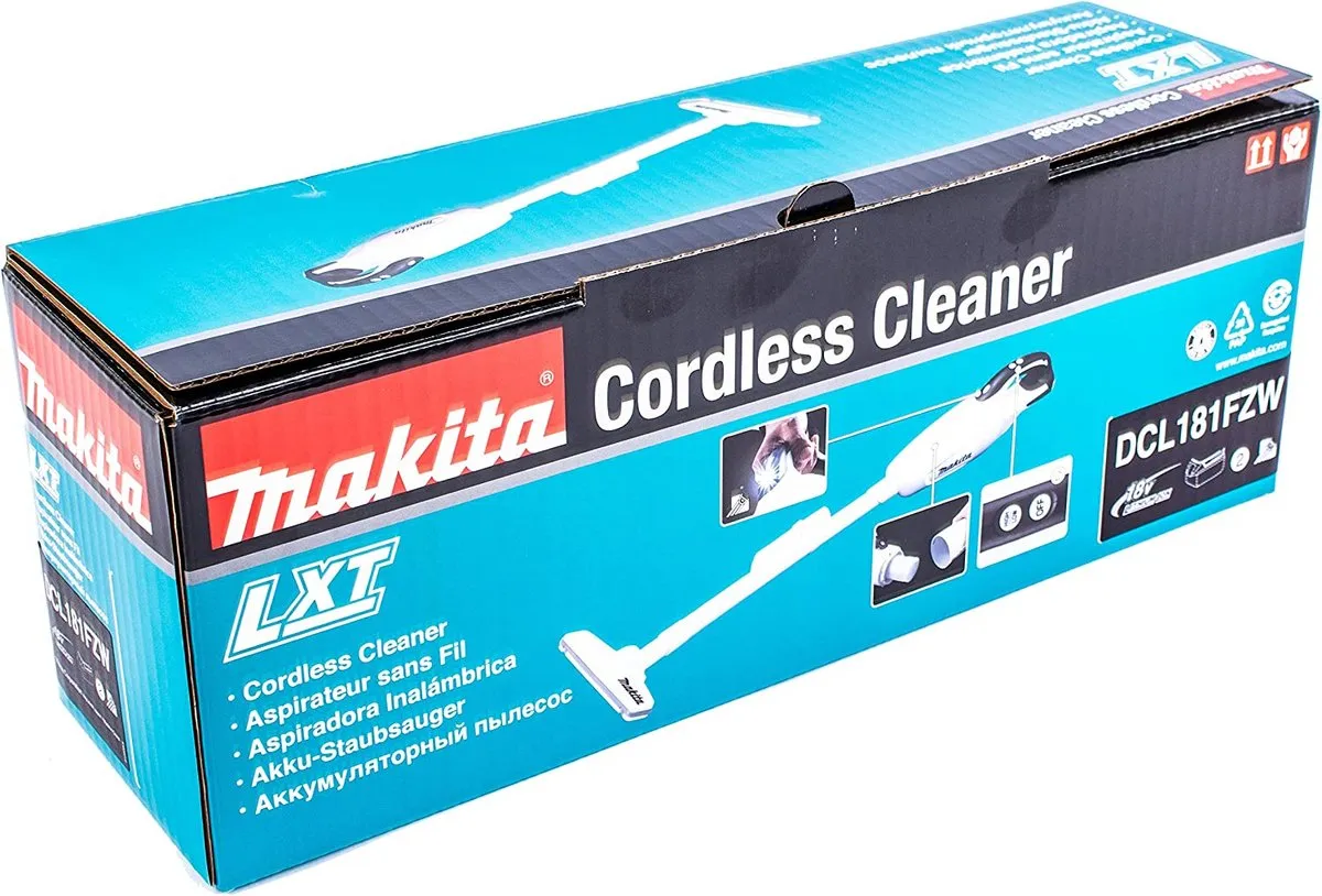 Makita DCL181FZW Steelstofzuiger 18V - Wit