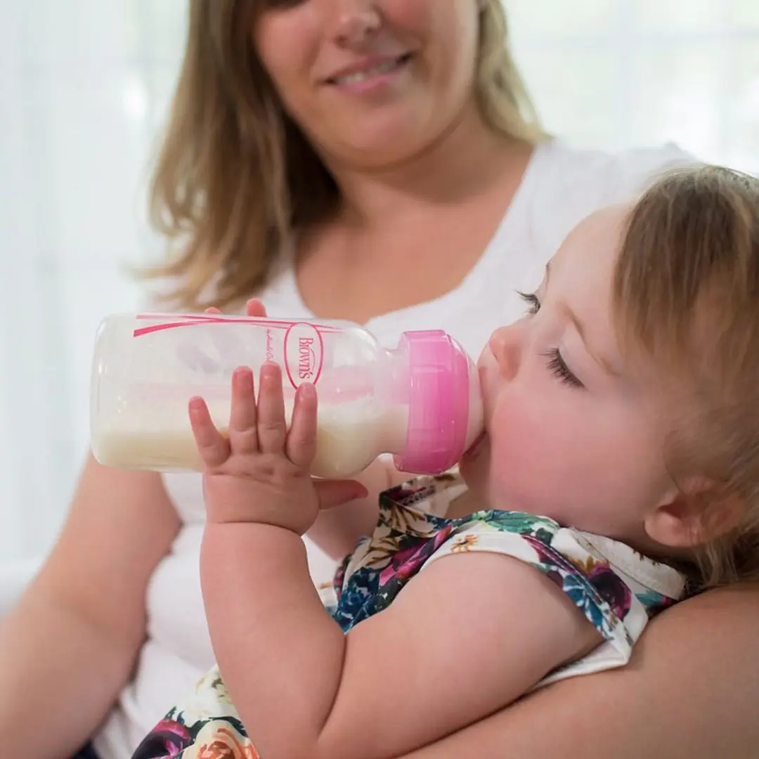 Dr. Brown's Options+ Anti-Colic Babyfles 270ml - Roze - 2 Stuks
