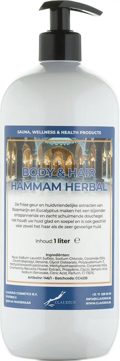 Splashbox Cosmetics Body & Hair Hammam Herbal 1L