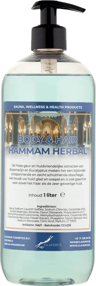 Splashbox Cosmetics Body & Hair Hammam Herbal 1L