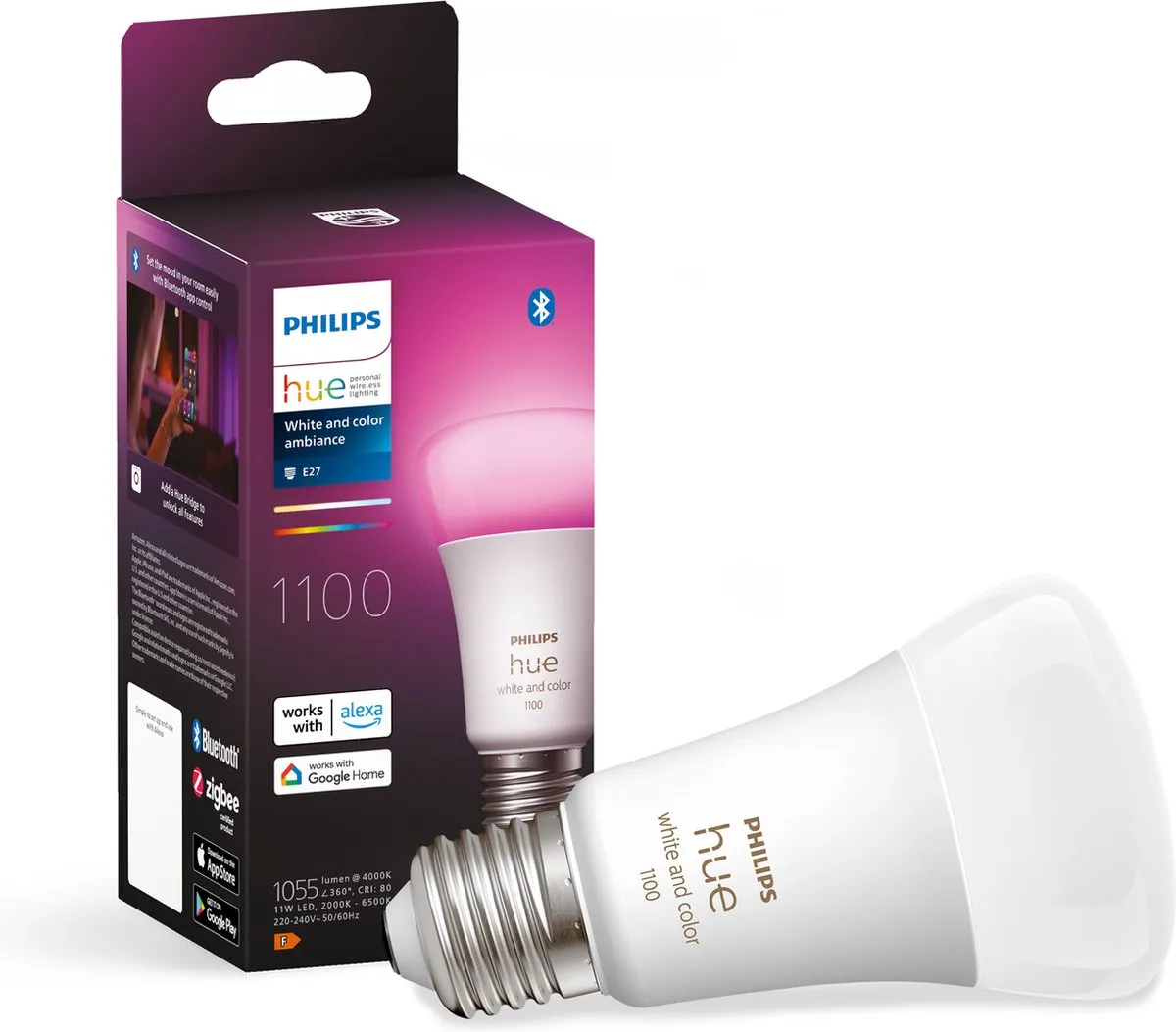 Philips Hue Standaardlamp E27 RGBW 1100lm