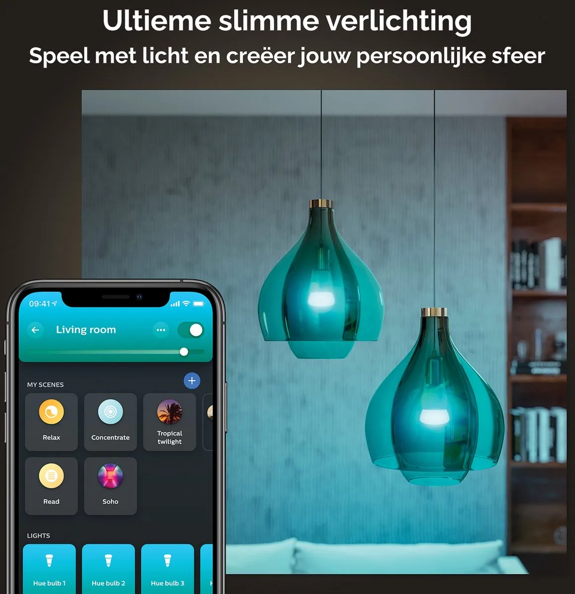 Philips Hue Standaardlamp E27 RGBW 1100lm - Mat - 9W