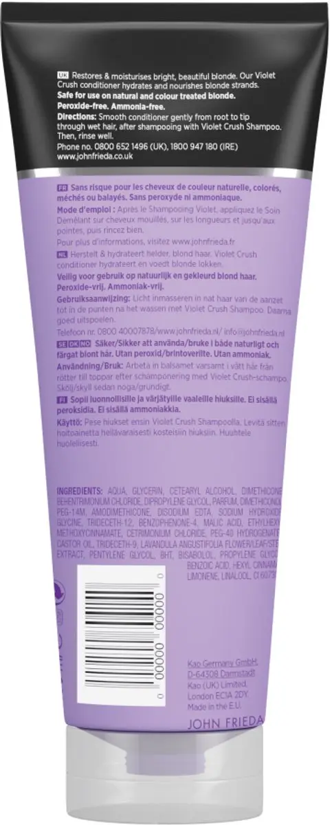 John Frieda Sheer Blonde Colour Renew Zilver Conditioner 250ml