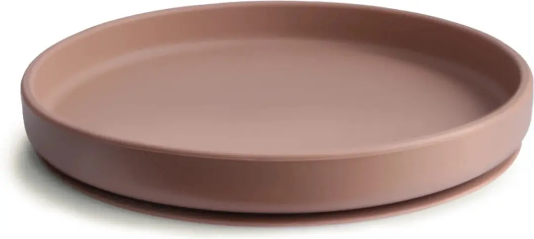 Mushie Silicone Bord met Zuignap - Cloudy Mauve