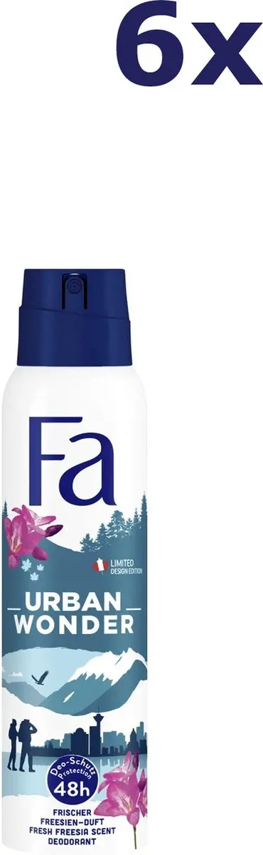 Fa Deospray Urban Wonders Frisse Zeelucht 150ml