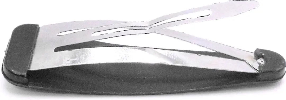 Hairmode Klik-Klak Haarspeldjes - 4 Stuks - Zwart met Glimmende Ruitjes