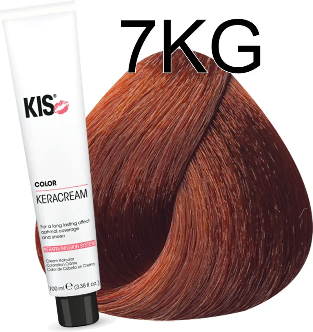 KIS Haarverf 7KG Middel Koper Goudblond - 100ml