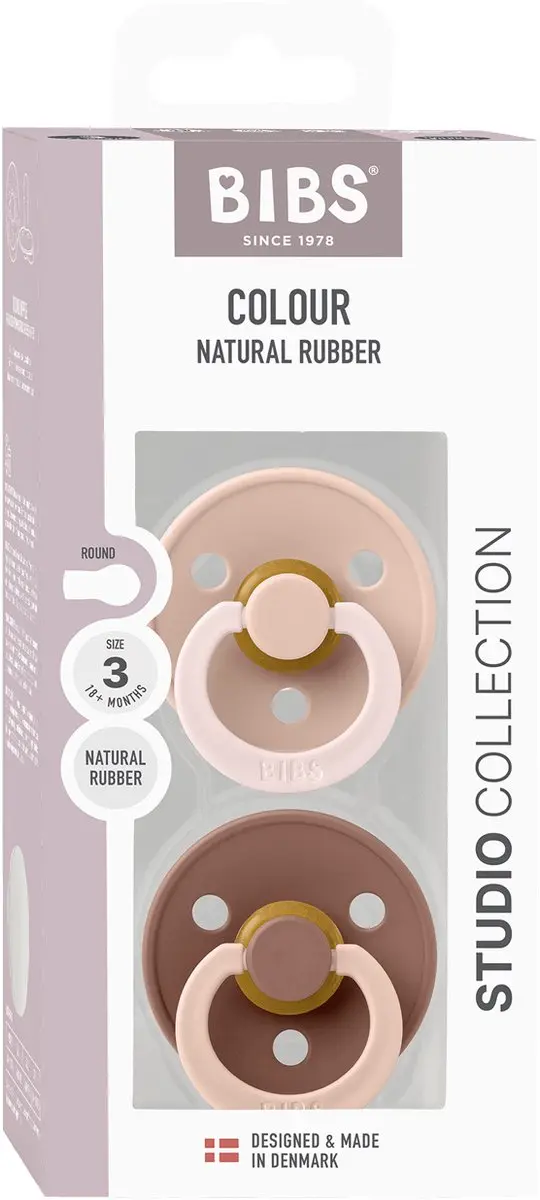 BIBS Studio Fusion Fopspeen - 2 Stuks - 18-36 Mnd - Roze
