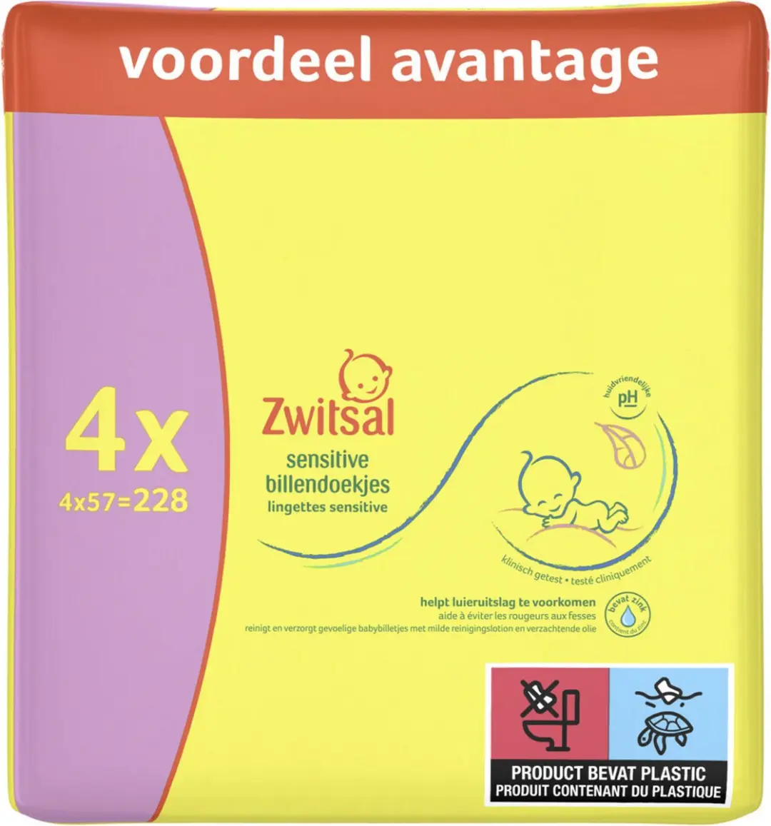 Zwitsal Sensitive Billendoekjes 228 Stuks