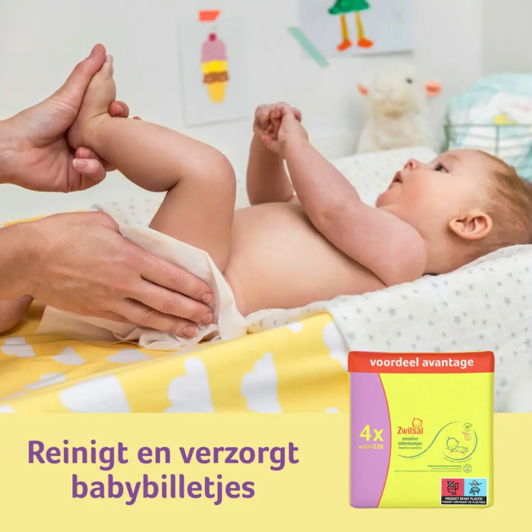 Zwitsal Sensitive Billendoekjes 228 Stuks