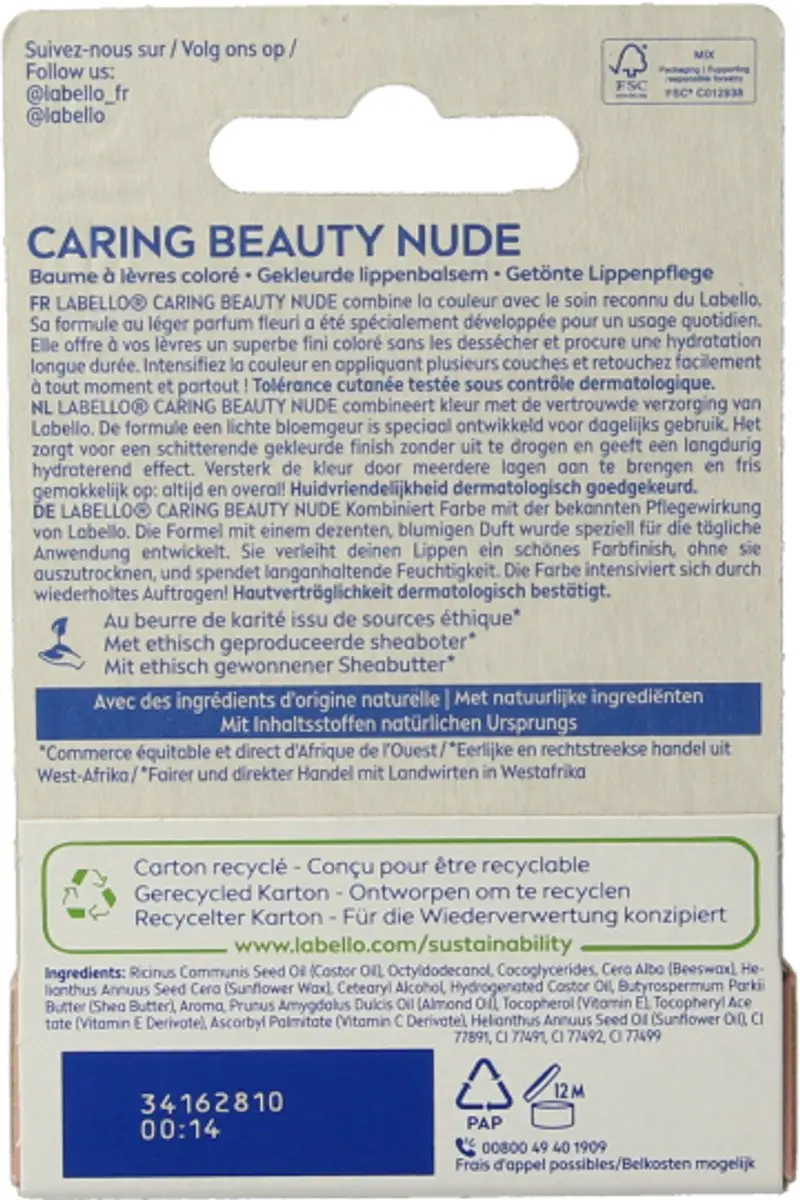 Labello Caring Beauty Nude 6ml