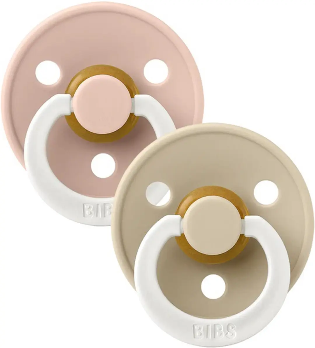 BIBS Glow Fopspeen Maat 2 - Symmetrisch - Blush Glow