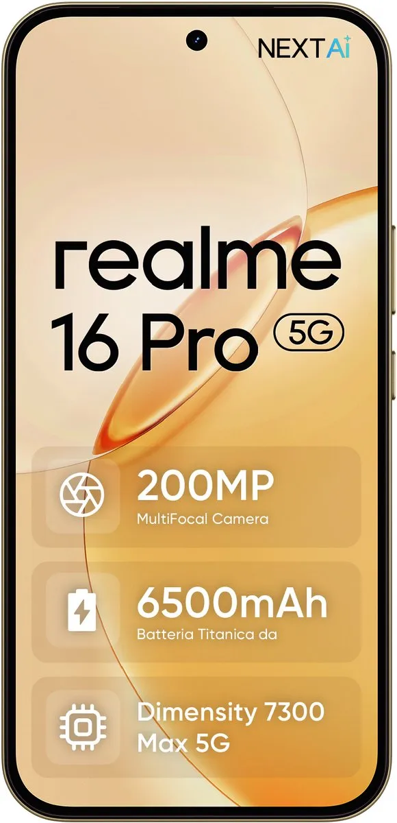 Realme 16 Pro 5G RMX5120 - 8GB/256GB - Goud