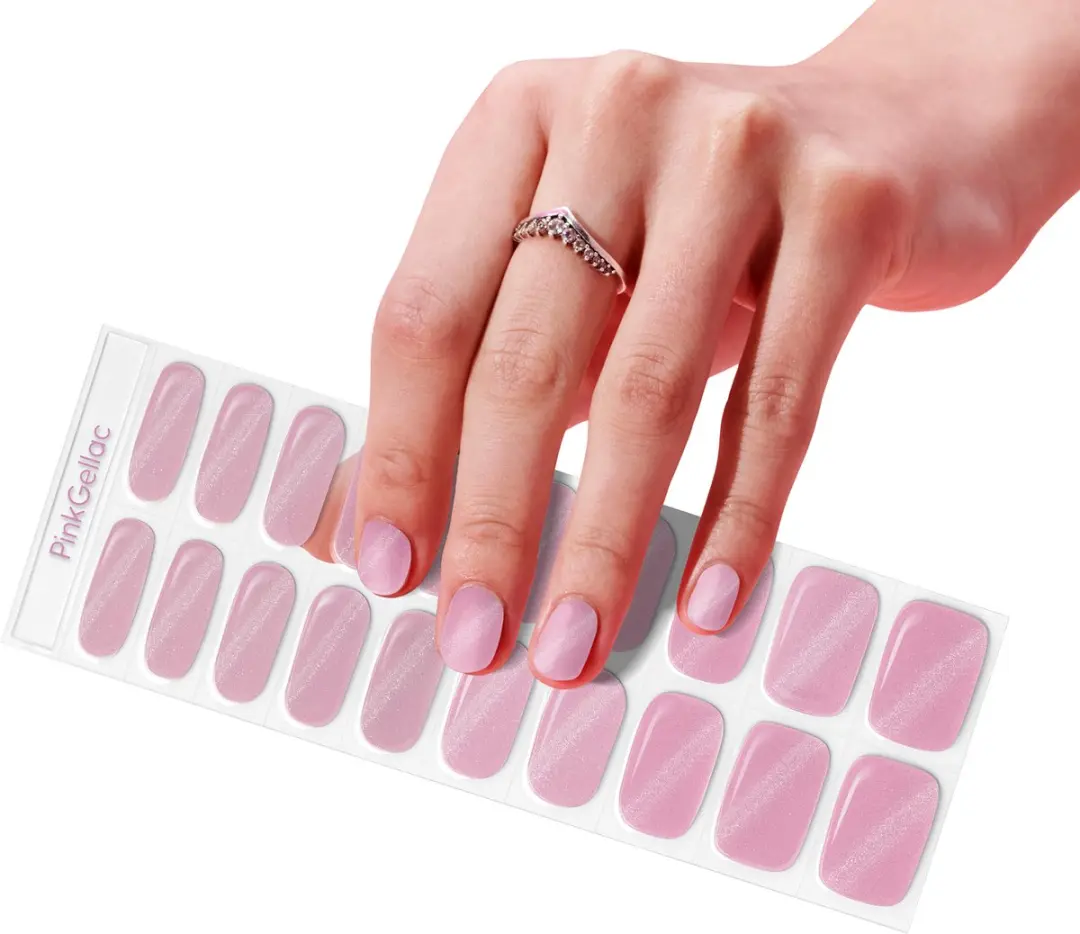Pink Gellac UV Nagelstickers Cat Eye Blushing Pink