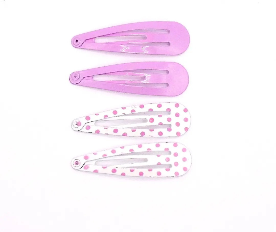 Hairmode Klik-Klak Haarspeldjes Roze-Wit