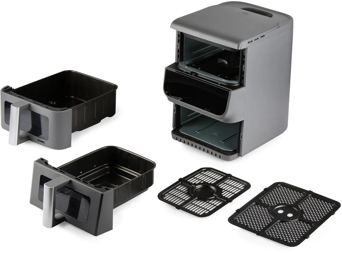 Domo DO550FR Dubbele Airfryer XXL - 2500W - Grijs