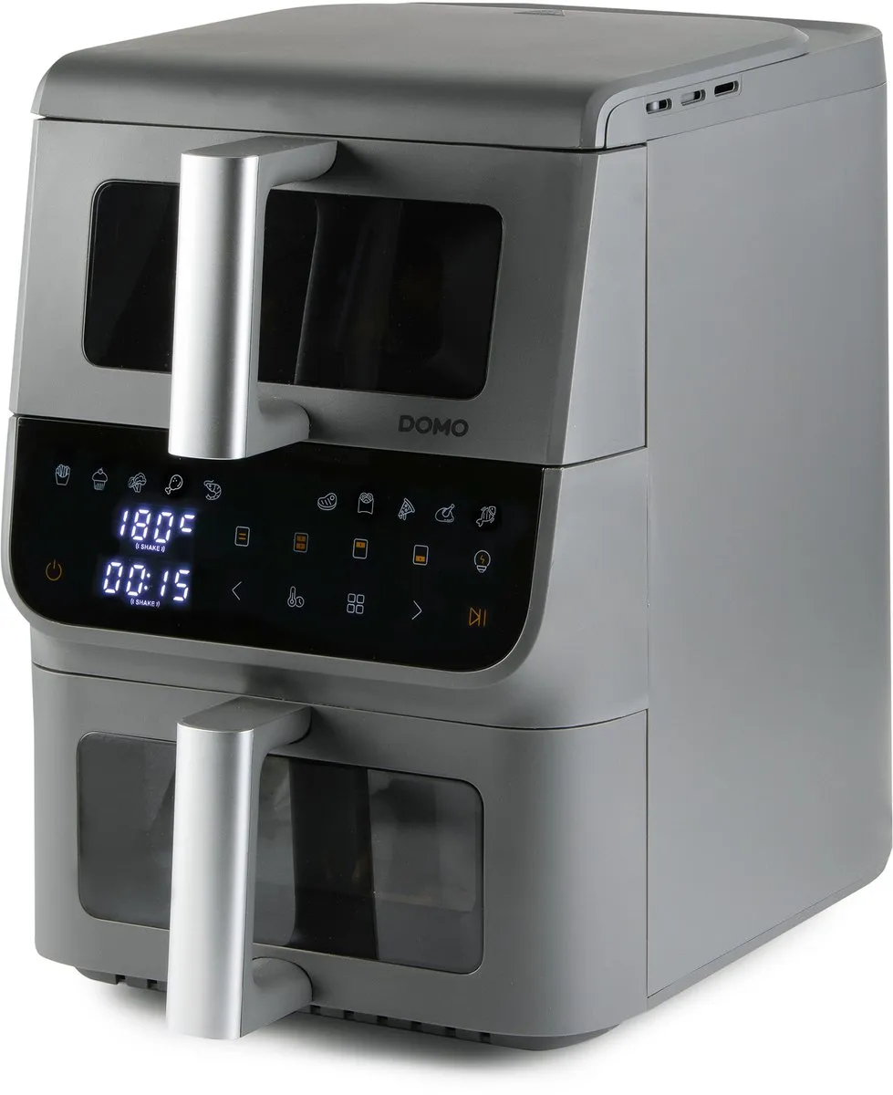 Domo DO550FR Dubbele Airfryer XXL - 2500W - Grijs