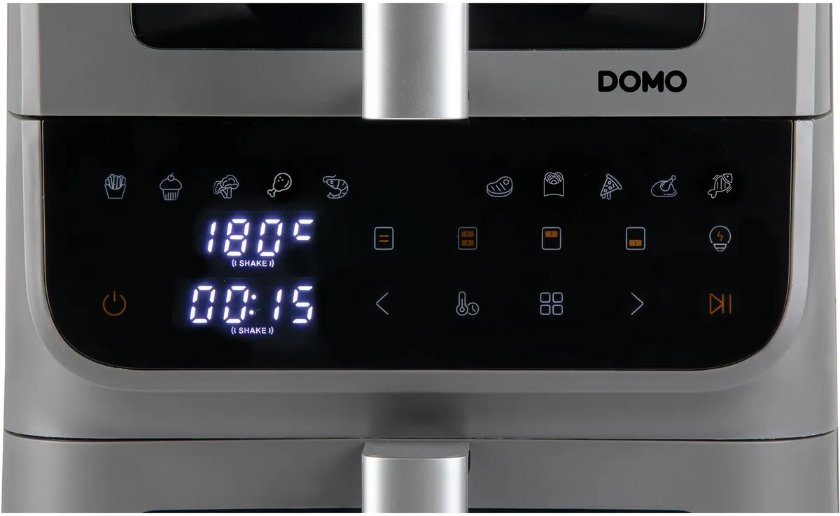 Domo DO550FR Dubbele Airfryer XXL - 2500W - Grijs