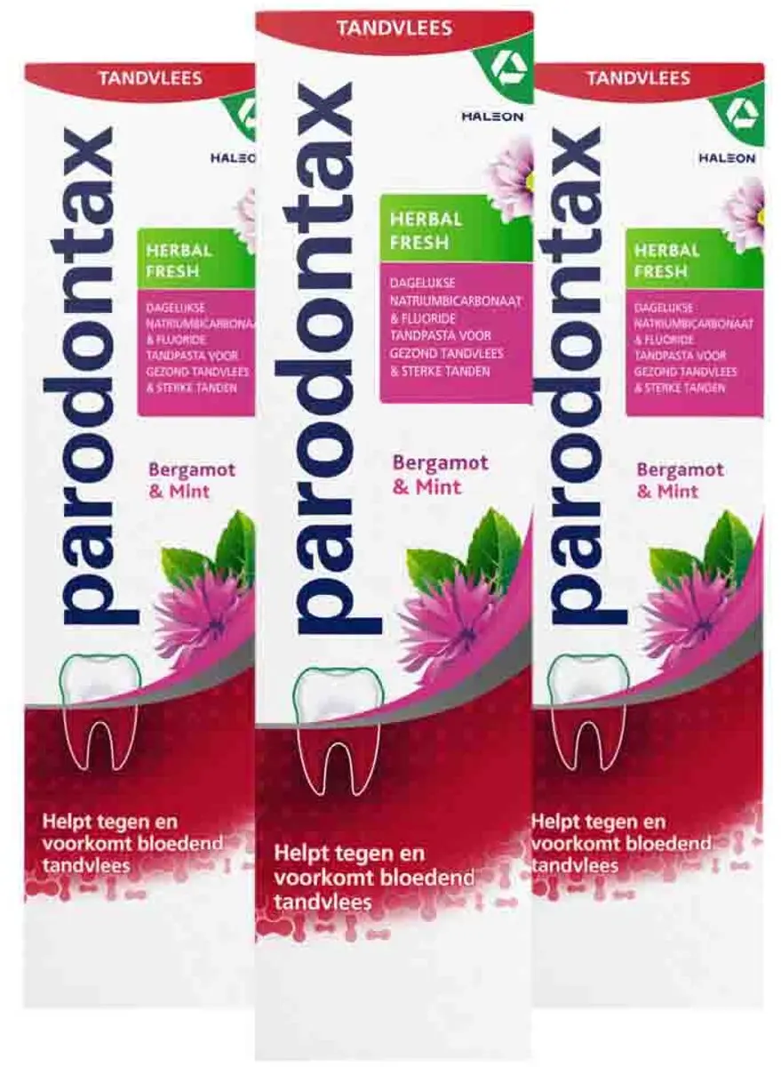 Parodontax Herbal Fresh Tandpasta Bergamot & Mint - 3x75ml