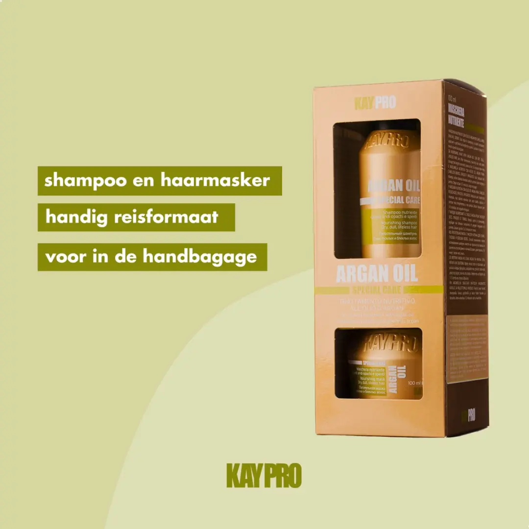 KayPro Travel Argan Oil 100ml Haarverzorgingsset - Droog & Beschadigd